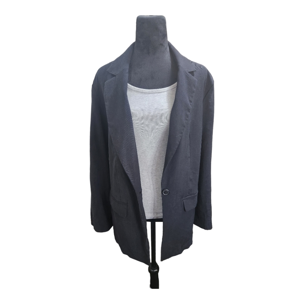 Relaxed Fit Blazer, black, Open Edit